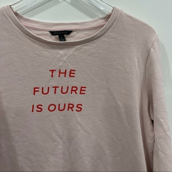 French Terry Sweatshirt The Future Is Ours Blush L - Picture 6 of 10